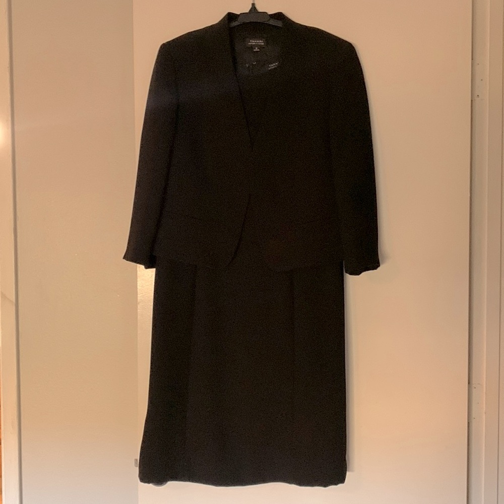 Black dress and blazer combo